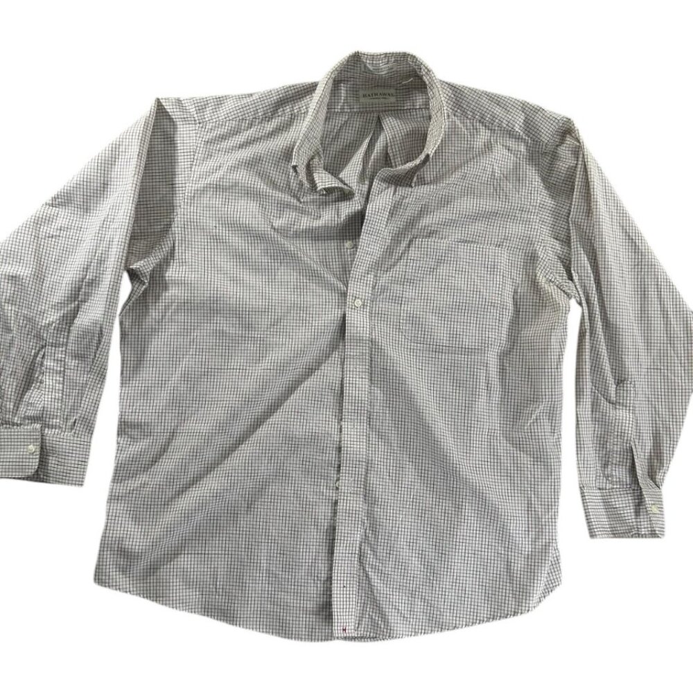 Hathaway Shirt White Size Size XL Front Pocket Casual Made in Usa Cotton